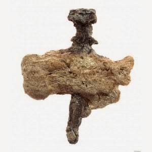 Heel bone of Yehohanan with iron nail still embedded — proof of Roman crucifixion method