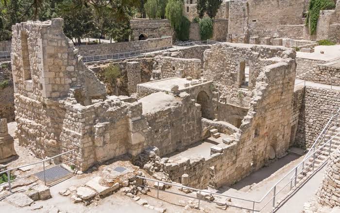 Excavated ruins of the Pool of Bethesda near St. Anne's Church, Jerusalem
